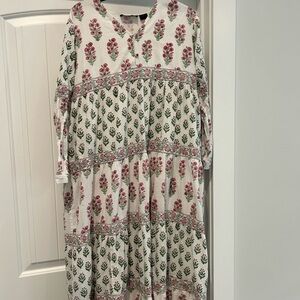 Liza Byrd Pink and Green Floral Dress